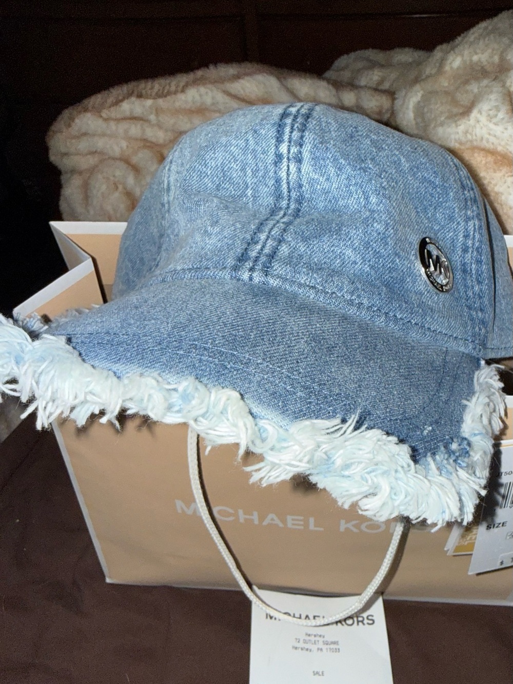 Michael Kors denim hat brand new tags